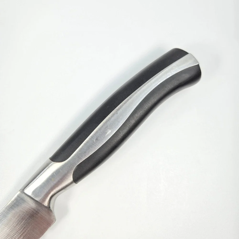 Oneida Vanguard Collection Serrated Bread Knife Stainless Steel Black Handle 8in